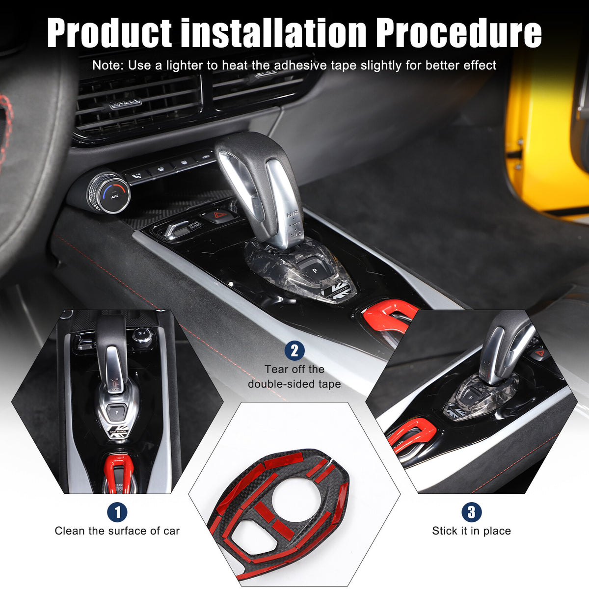 Forged Carbon Fiber Console Gear Base Cover Trim For Lotus Emira V6 I4 2023-2025 16
