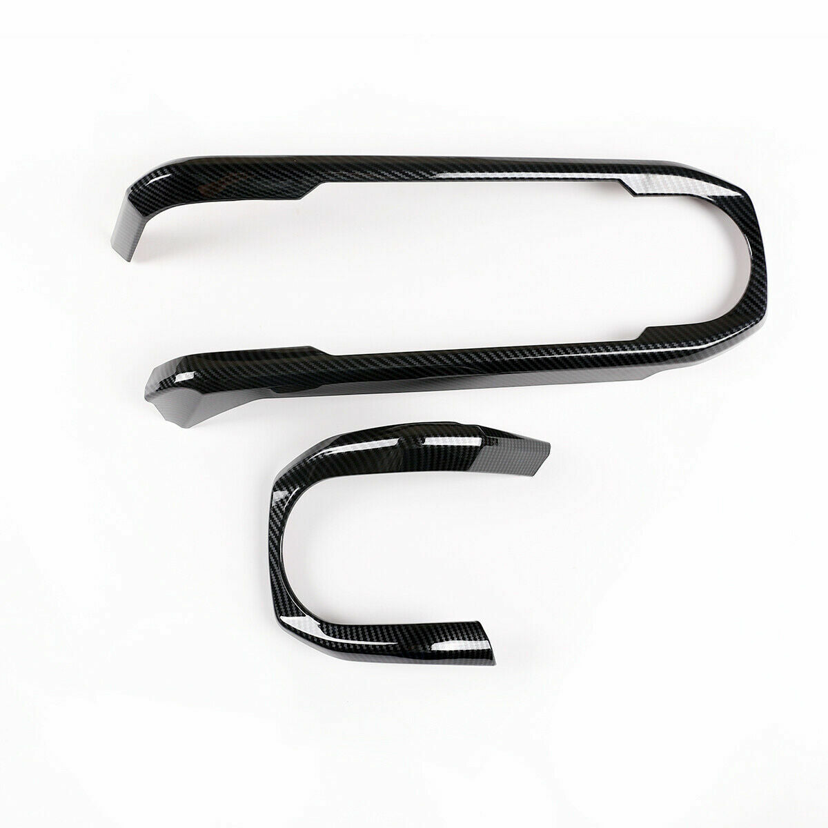 Carbon Fiber Central Control Dashboard Decorative Cover For Toyota Tacoma 16-23 3