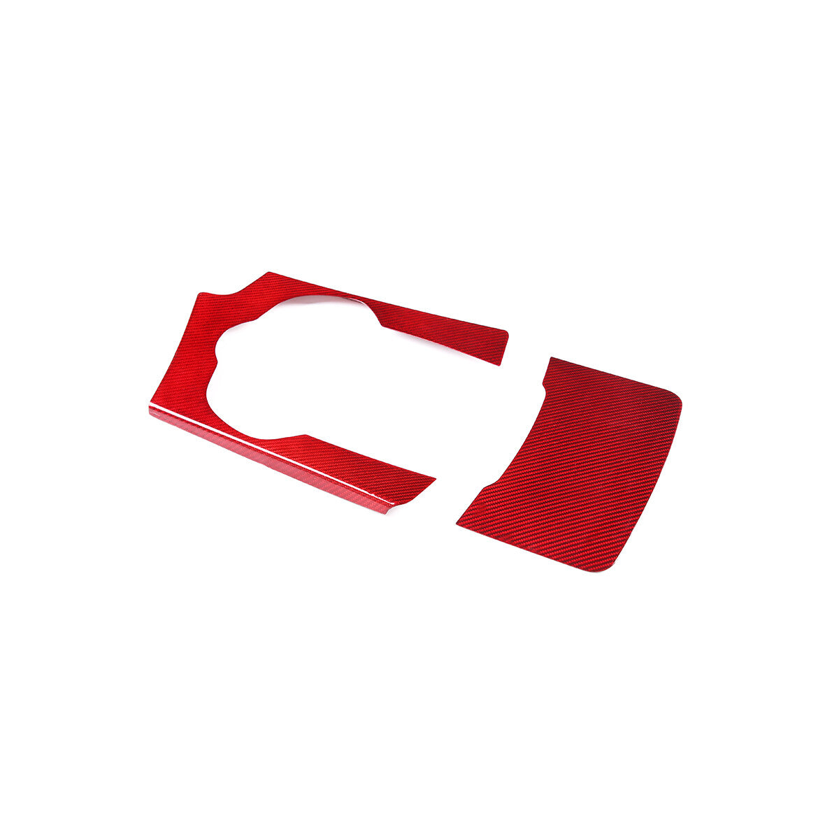 Red Carbon Fiber Gear Shift Panel Cover Trim For Alfa Romeo Stelvio 07-19 9