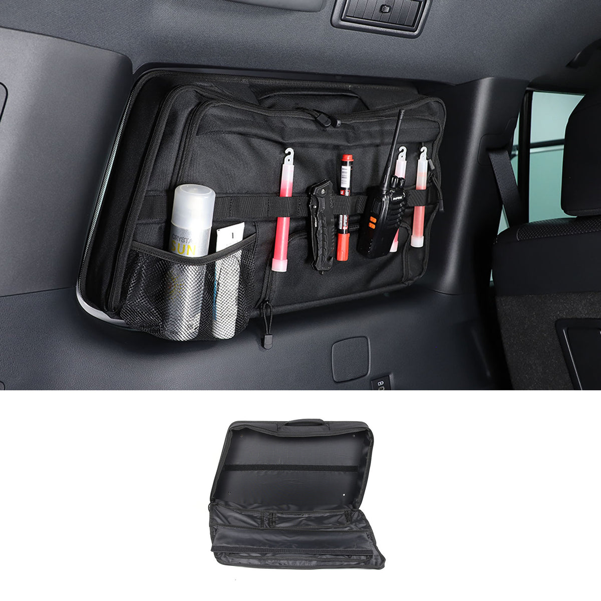 Car Trunk Left Side Window Storage Bag For Toyota Prado Land cruiser LC250 24 US 19