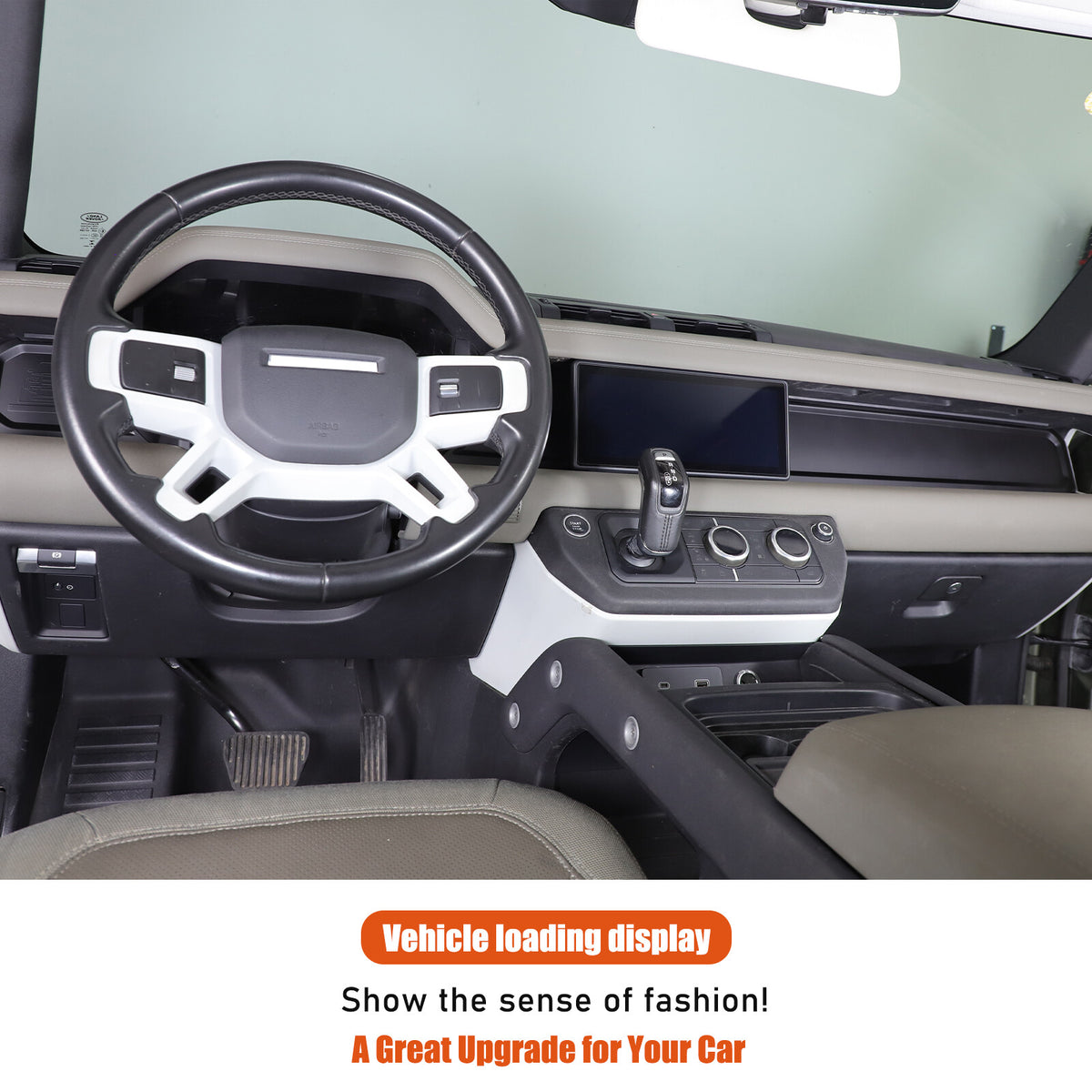Matte Real Carbon fiber Dashboard wordmark Trim Cover For LR Defender 20-23 US 11