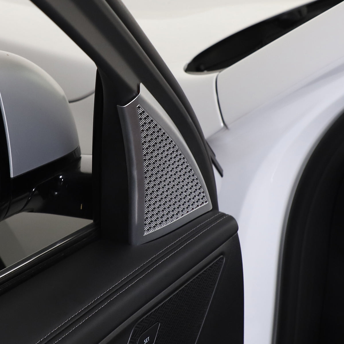 Silver Steel Front& Rear Door & Audio Speaker Tweeter Mesh Cover For BMW X1 23+ 21