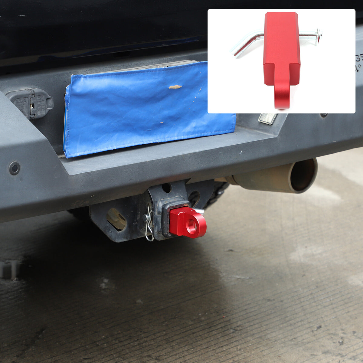 Red Alloy Trailer Mount Receiver Hitch Tow Hook For Toyota Tundra 07-21 US 5