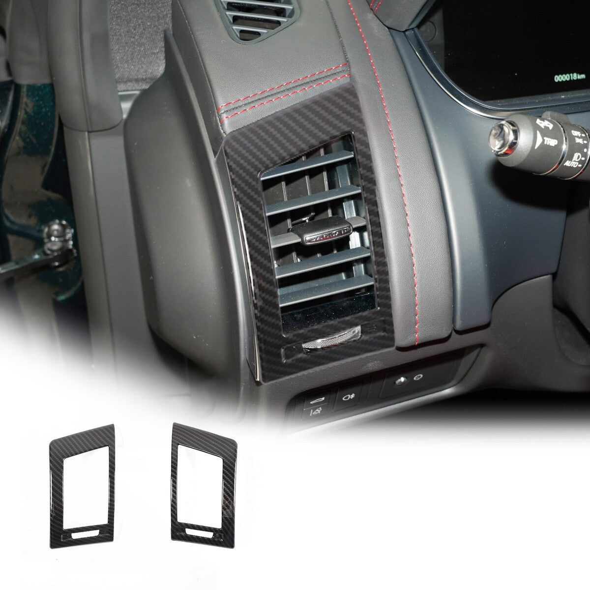 ABS Carbon Fiber Interior Center Console Trim Set Kit For Jaguar F-TYPE 13-24 5