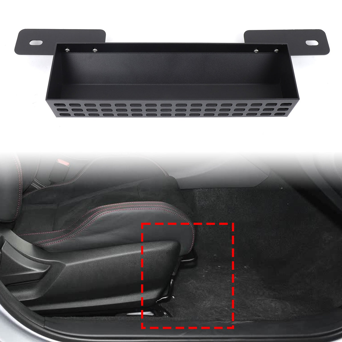 Aluminum Passenger Side Seat Storage Basket For Subaru Crosstrek GU 2024+ US 13