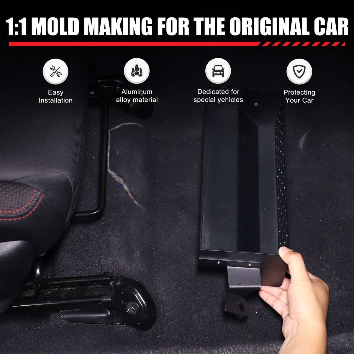 Aluminum Passenger Seat Under-Seat Storage Basket For Subaru WRX VB 2022+ 4