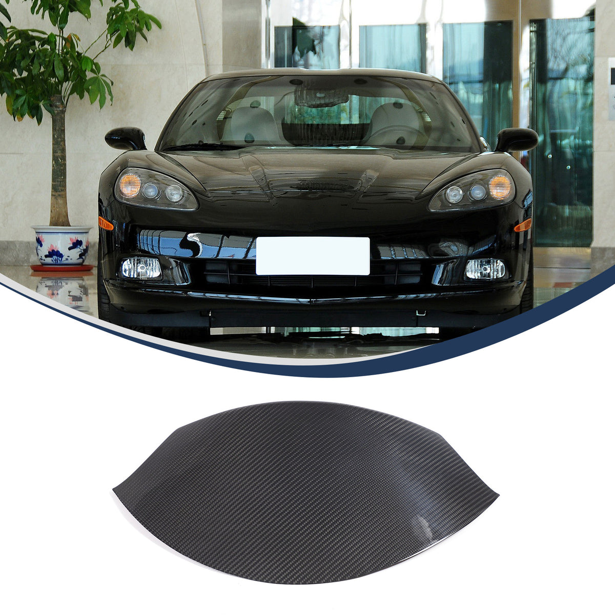 Real Carbon fiber Dashboard Instrument Upper Cover Trim For Corvette C6 2005-13 4
