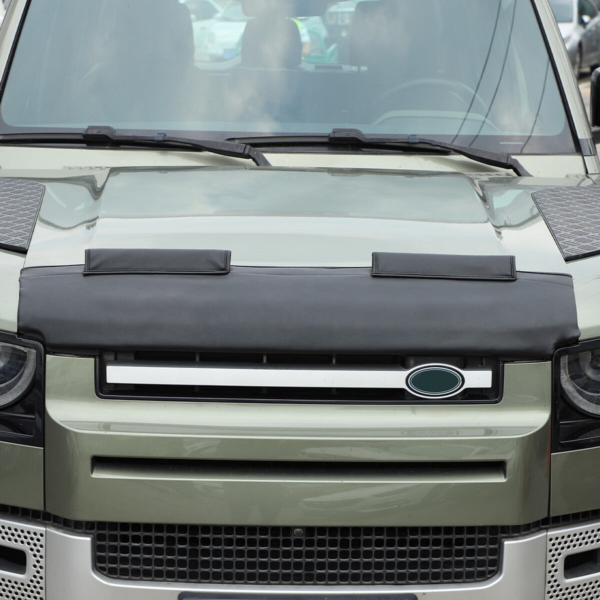 Black Car Bonnet Hood Bra Protector Mask Cover For Land Rover Defender 2020-2023 9