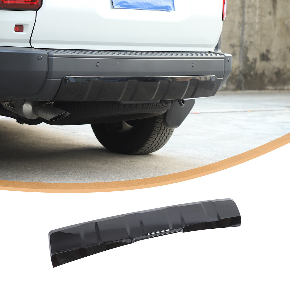 Glossy Black Rear Bumper Spoiler Guard For Toyota Land Cruiser LC250 24+ US 3