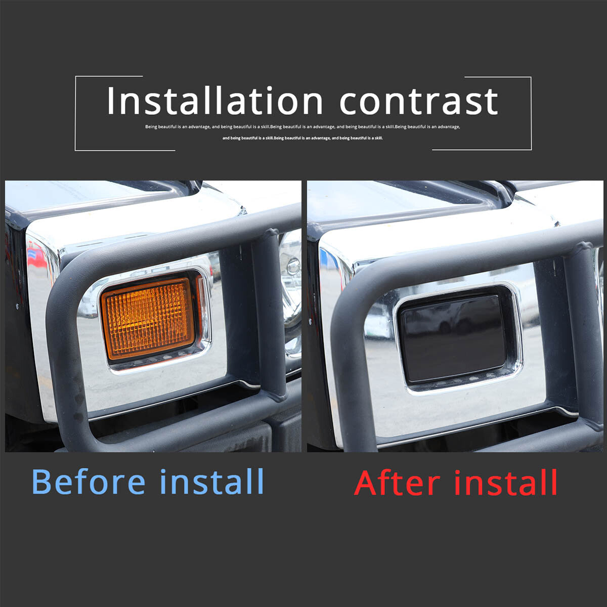 18pcs Smoked Front Rear Side Tail Light Roof Light Trim Cover For Hummer H2 9