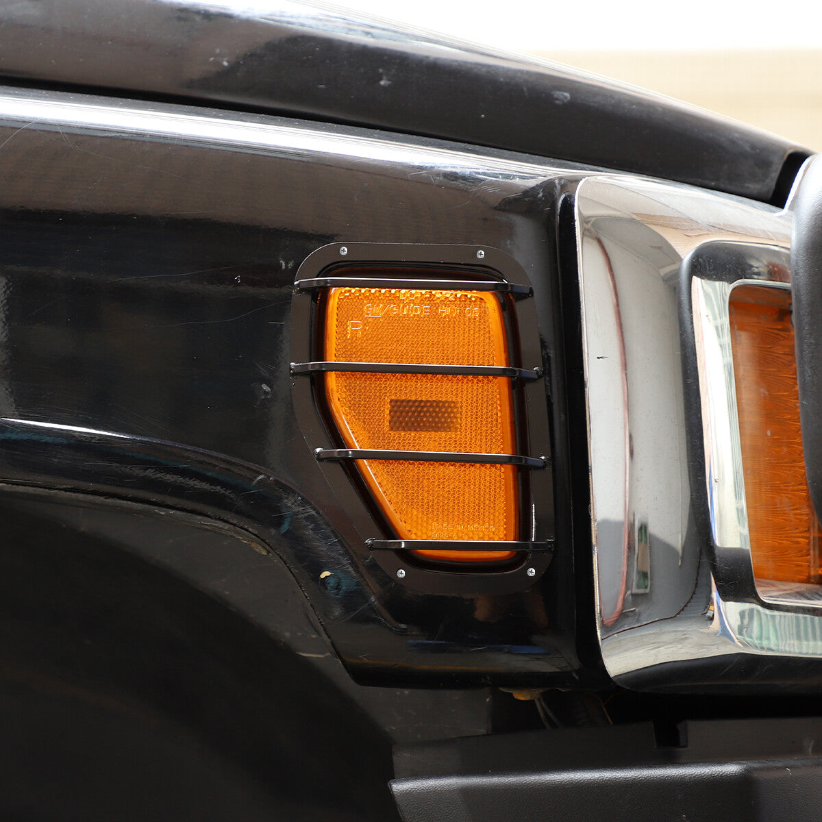 Carbon Steel Side Turn Signal Light Cover Trim Frame for Hummer H3 05-09 4
