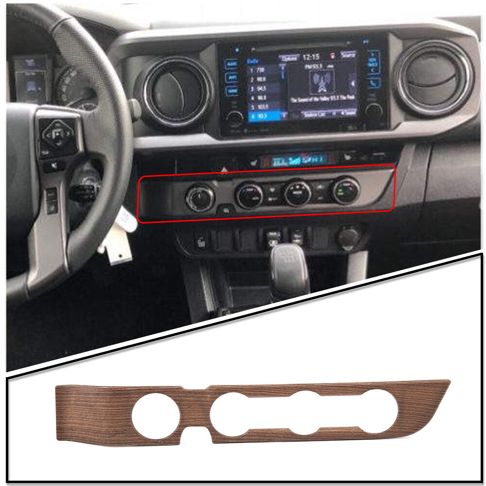 Wood Grain Interior Center Console Cover Trim For Toyota Tacoma 2016-2023 46