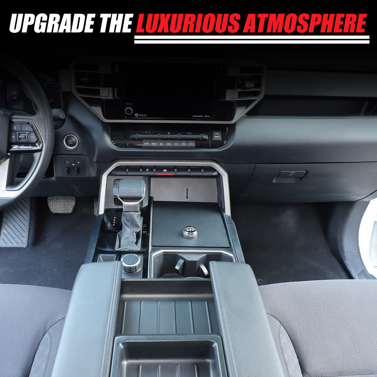 Aluminum Center Console Storage Slot Lock Box Tray For Toyota Tundra/Sequoia 22+ 21
