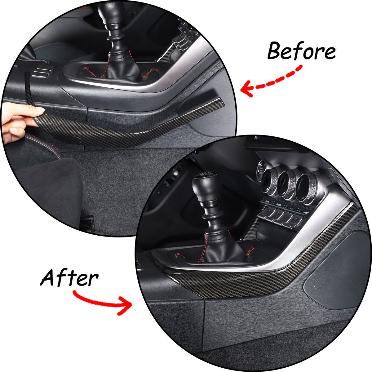 ABS Carbon Fiber Interior Center Console Trim Set Fits For GR86/BRZ 2022-2025 US - Variants 1-5 9