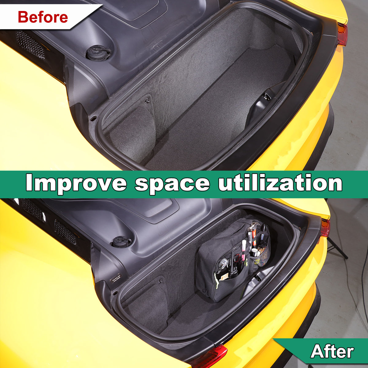 Black Rear Trunk Boot Side Pocket Storage Box Tray For Lotus EMIRA 2021-25 19