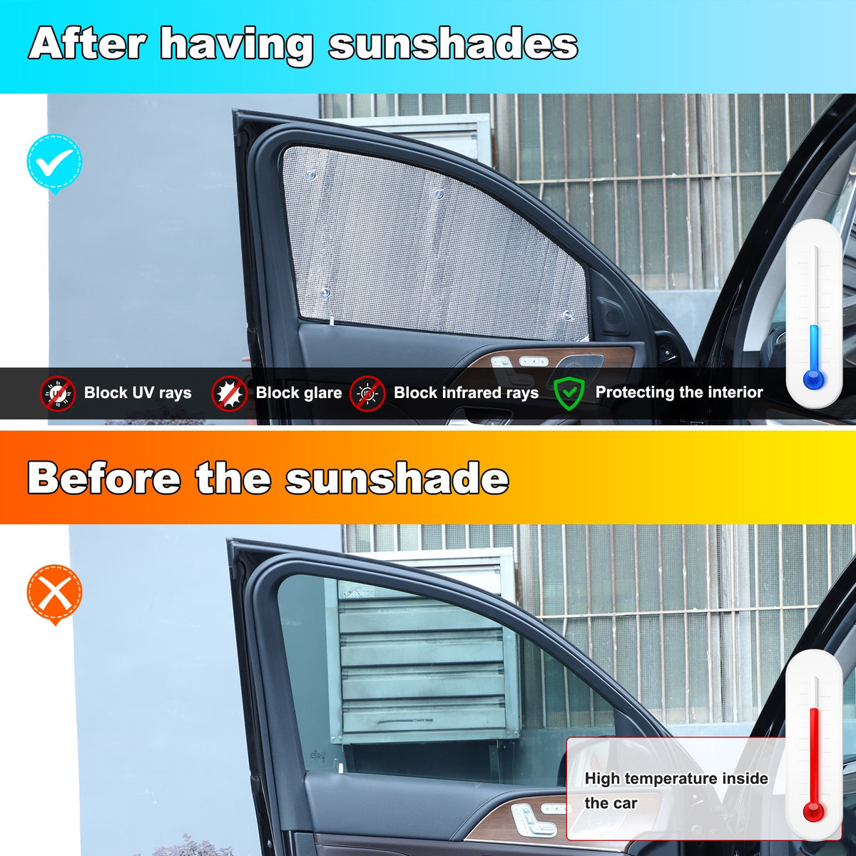 Car Full Window Sunshade Cover Shades Sun Visor For Benz GLS X167 20-24 US 4