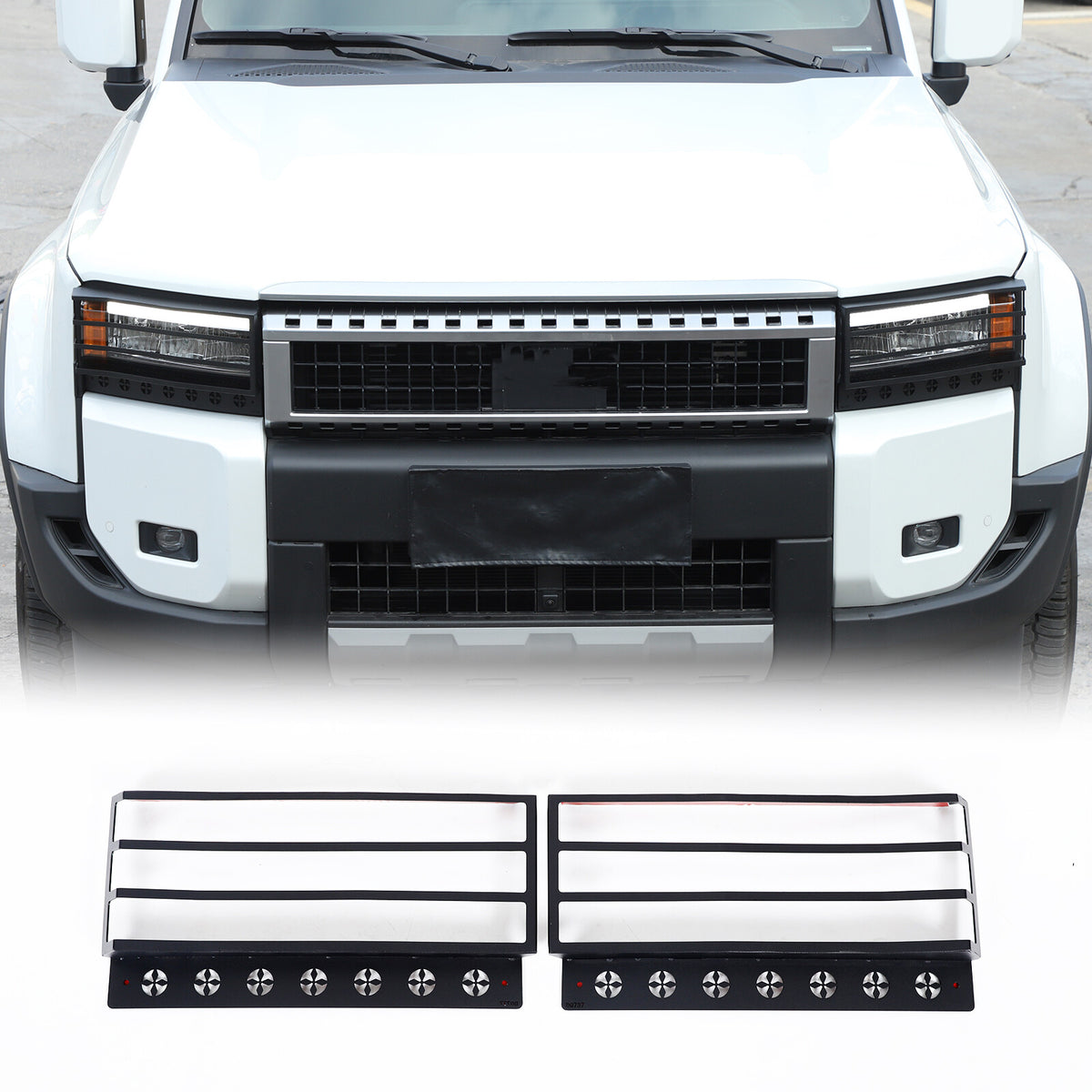 Front Headlight protection net cover trim For Toyota Land Cruiser LC250 24+ US 2