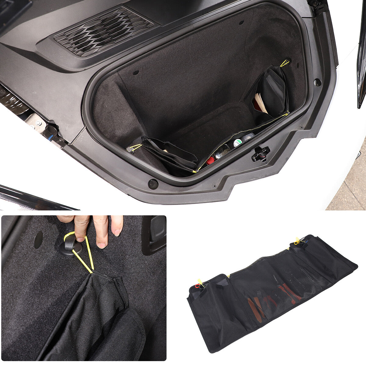 Center Console Seat Frunk Rear Trunk Storage Bag Tray For Corvette C8 20-26 90