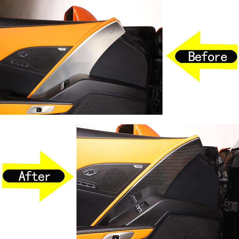 Real Dry Carbon Fiber Interior Center Full Trim Set Kit For Corvette C7 2014-19 128