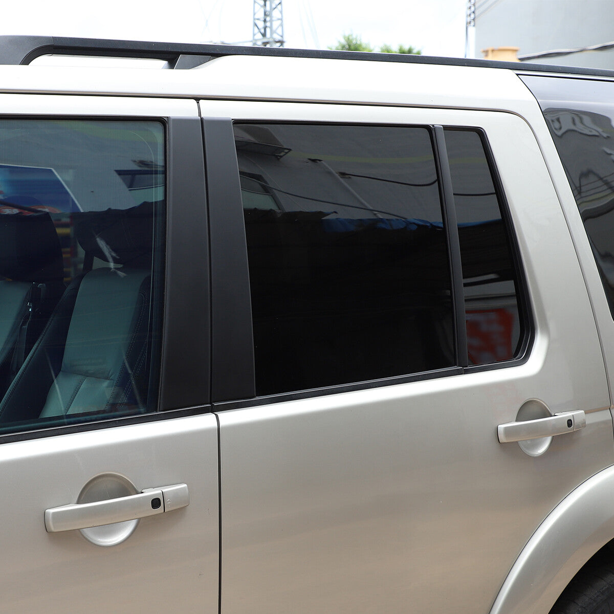 Matte Black A B Pillar Post Trim Set for Land Rover Discovery LR3 LR4 2010-16 10