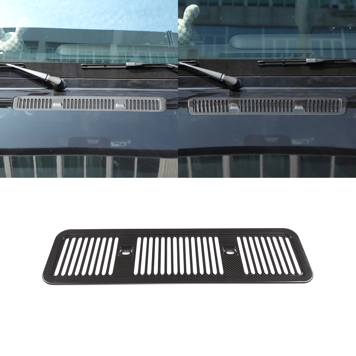 Real Carbon Fiber Hood Engine Air Vent Outlet Cover Trim For Benz G-Class 19-25 4