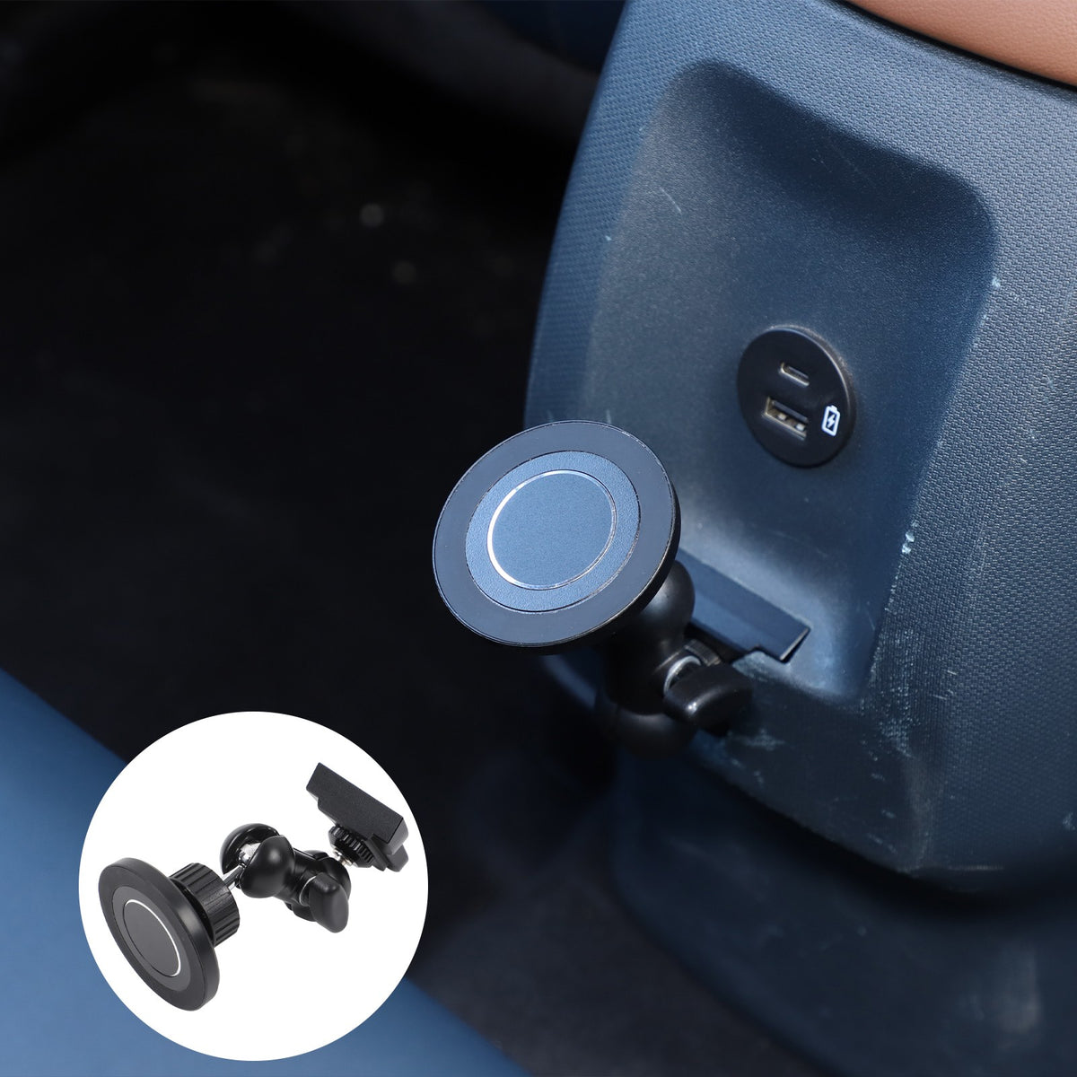Magnetic Rear Seat Extendable Phone Mount Bracket For Ford Maverick 2022+ US 11