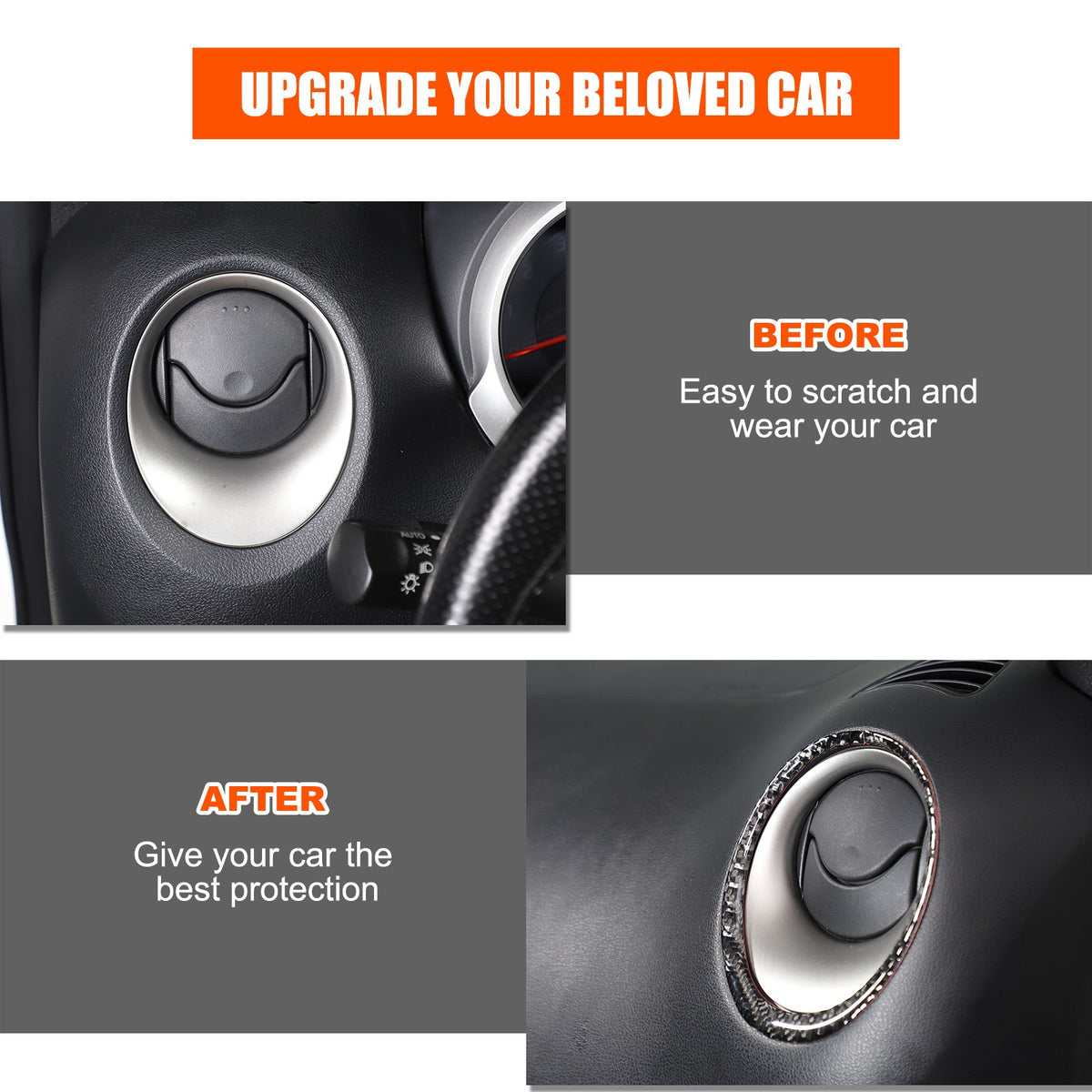 Soft Carbon Fiber Interior Center Console trim Sticker For Nissan Juke 2011-2019 65
