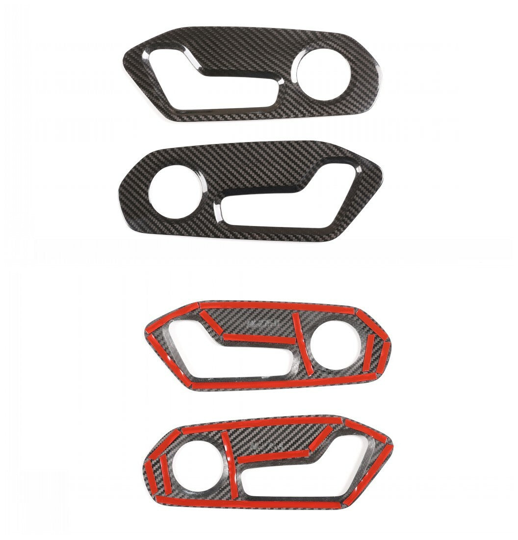 Carbon Fiber Seat Backrest Switch Panel Cover Trim For Lamborghini URUS 18-23 2