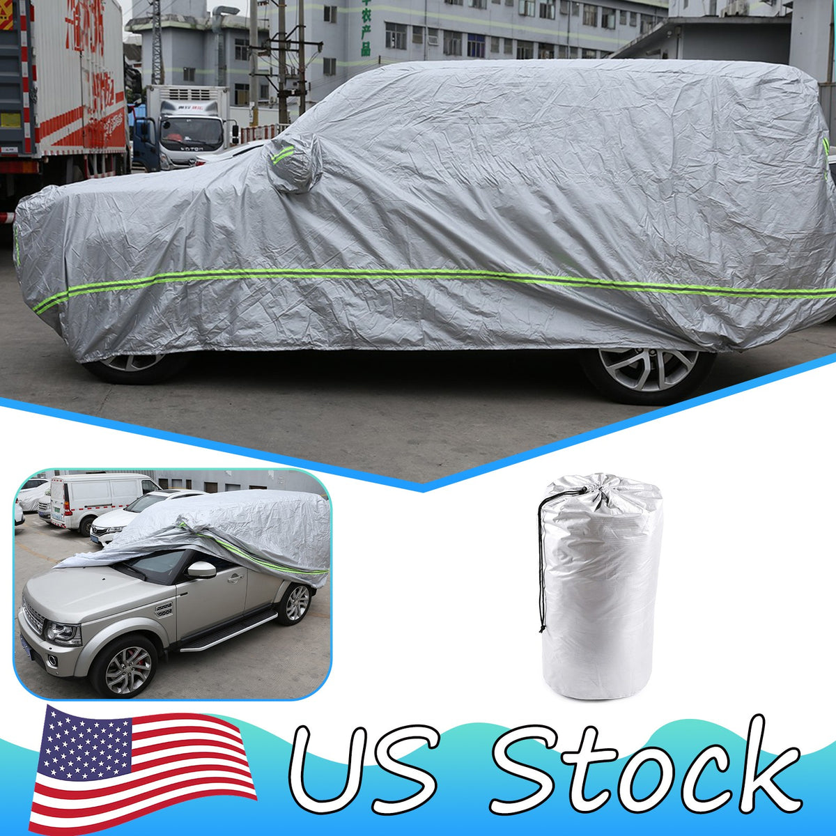 Full Car Cover Waterproof Sun Protection for Land Rover Discovery 4/5 LR4 1