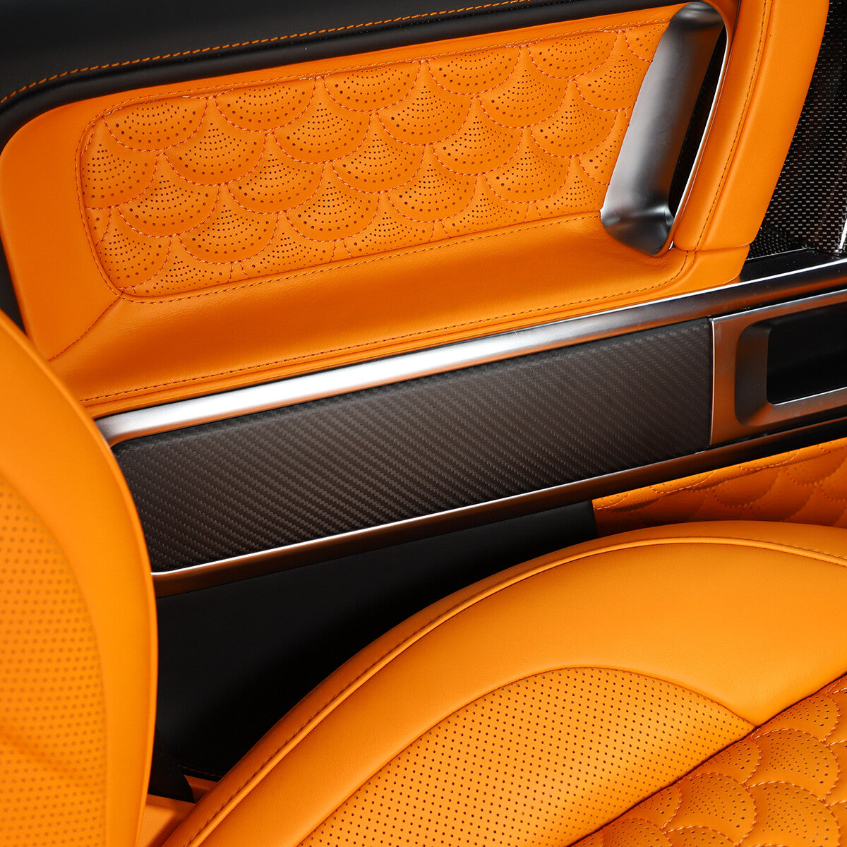 Matte Black Inner Door Panel Strip Trim Cover For Benz G-Class W463 2019-20 2