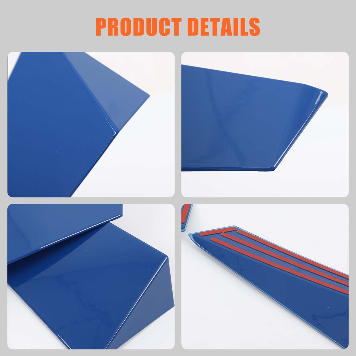 Blue Rear Windshield Spoiler Anti-wind Buffeting Deflector for Corvette C8 Coupe 12