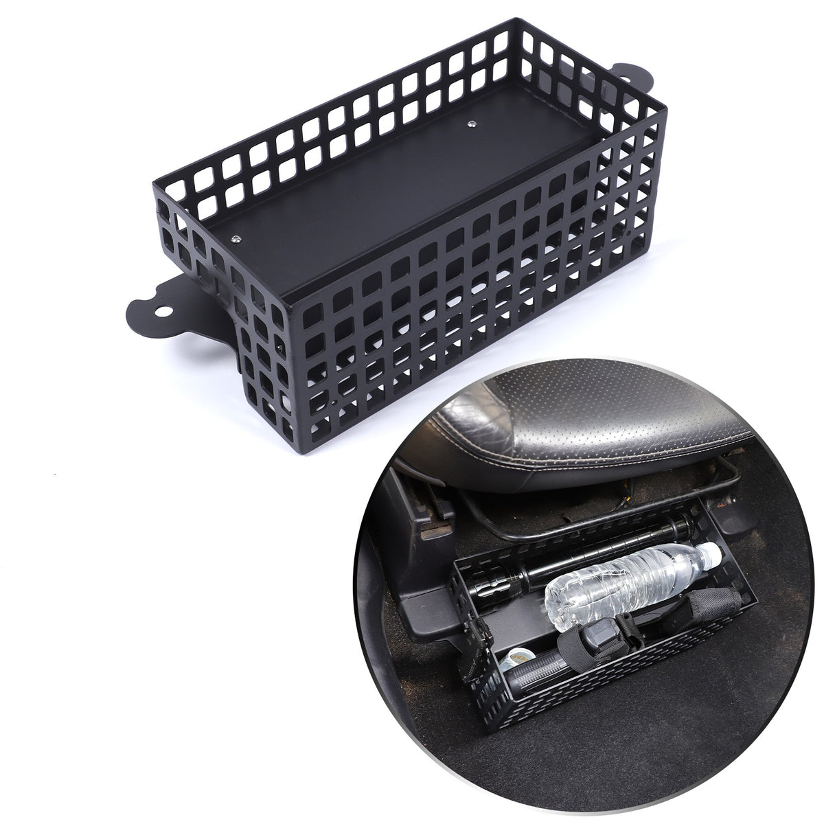 Aluminum Alloy Under Passenger Seat Storage Basket For Mitsubishi ASX 2011-2018 22