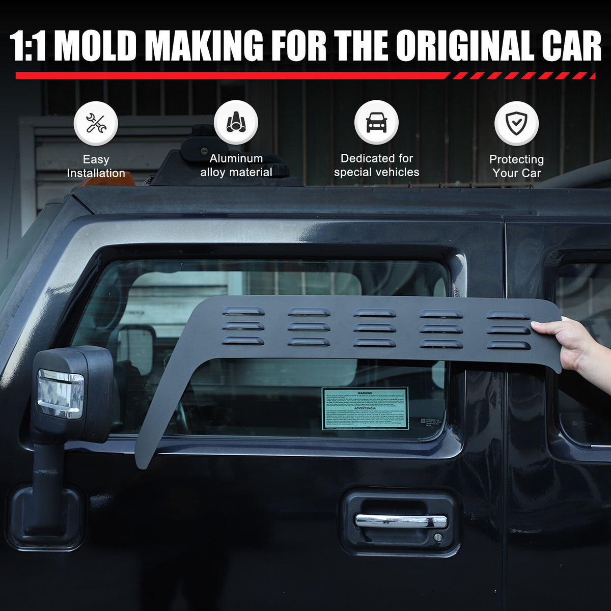 Front Door Window Louver Air Vent Panel Trim Cover For Hummer H2 2003-2009 US 13