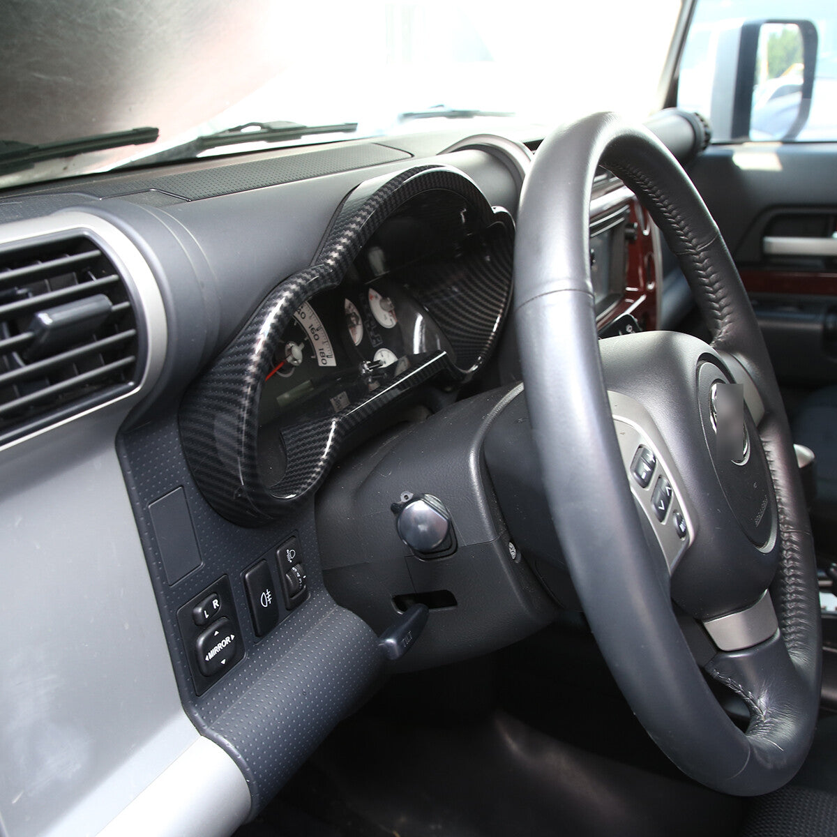 ABS Carbon Fiber Full Interior Center Decoration Trim Kit For FJ Cruiser 2007-21 - Styles 1-5 37