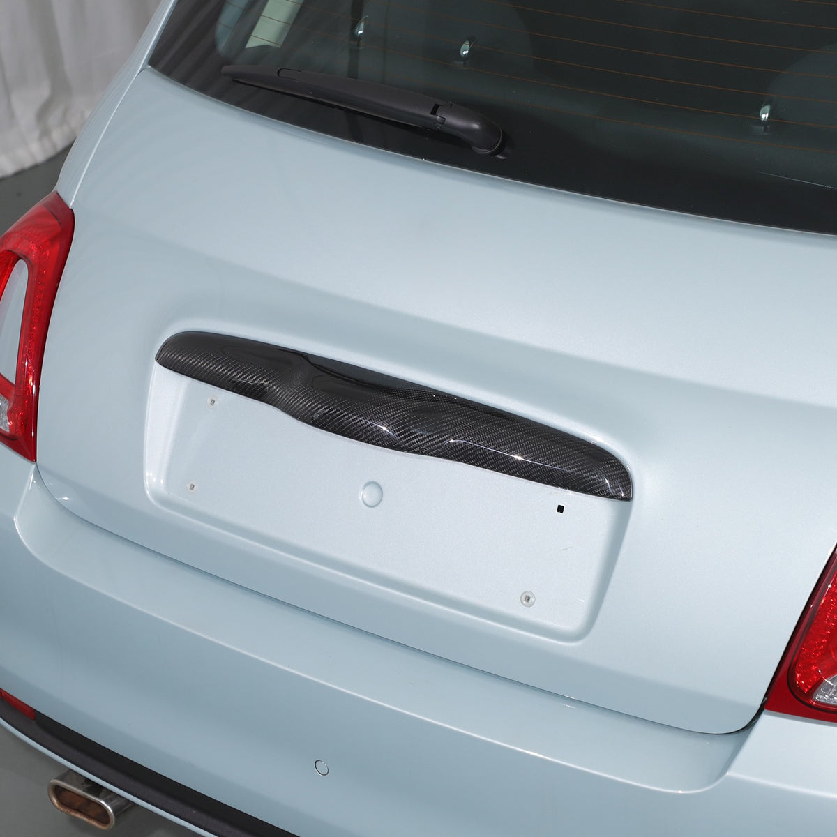 Real Carbon Fiber Tailgate Trim For Fiat 500 312 2010+ 16