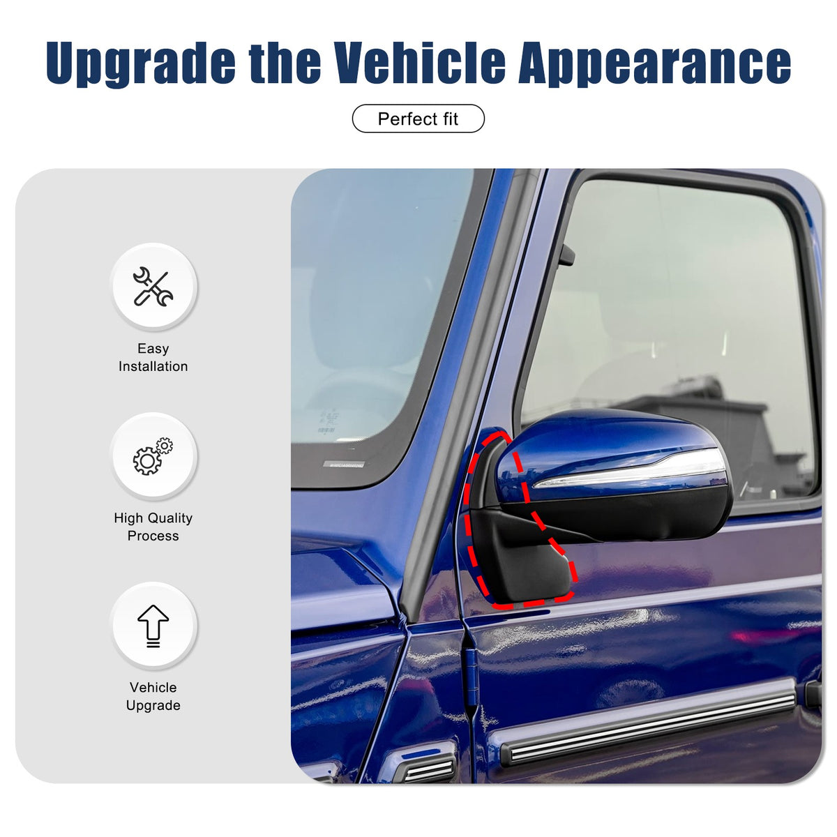 Matte Real Carbon Fiber Side Mirror Base Trim For Benz G-Class W464 2019-2024 6