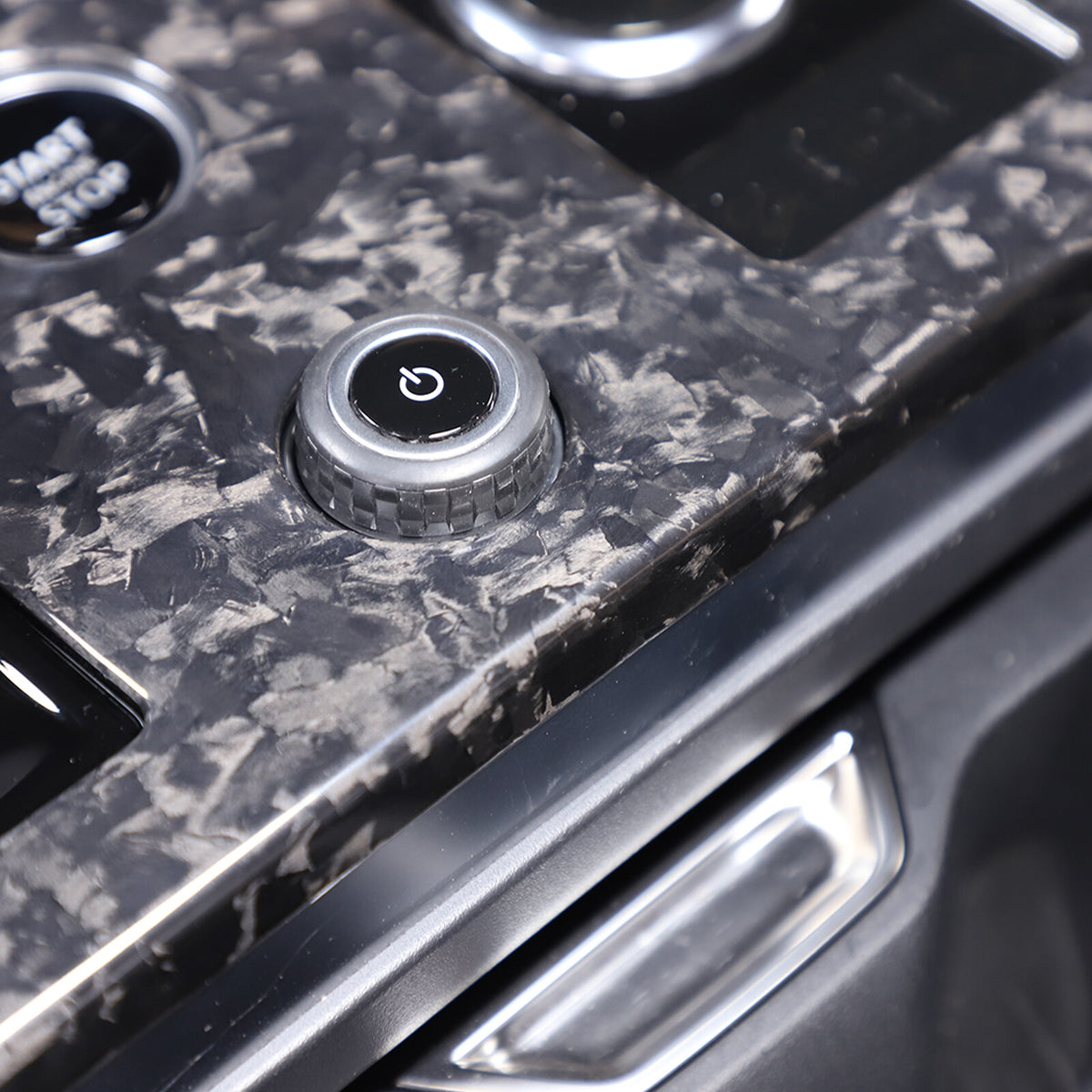 Forged Real Carbon Fiber Center Gear Shift Panel Trim For Range Rover Vogue 23+ 22