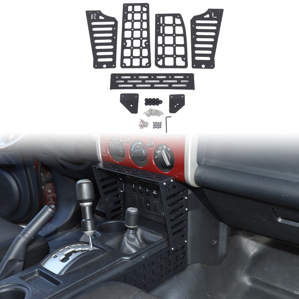 Center Console Molle Panel Digital Device Mount For Toyota FJ Cruiser 2007-21 US 2