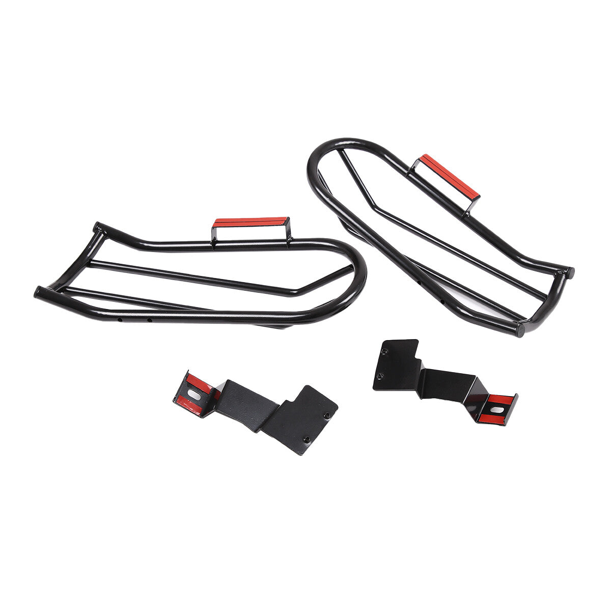 For Toyota FJ Cruiser 07-21 Black Steel Front Fog Light Bumper Lamp Cover Trim 5