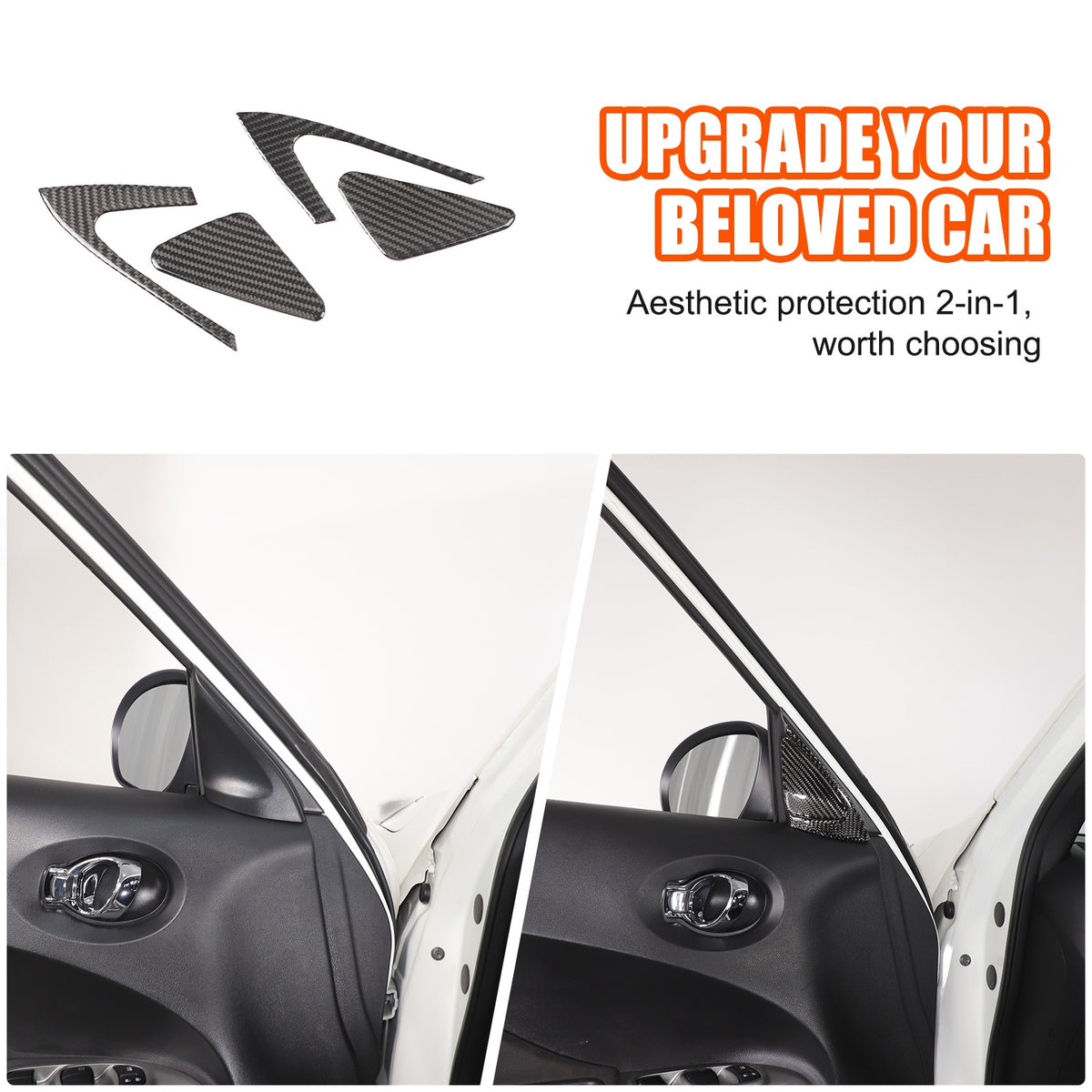 Soft Carbon Fiber Interior Center Console trim Sticker For Nissan Juke 2011-2019 86