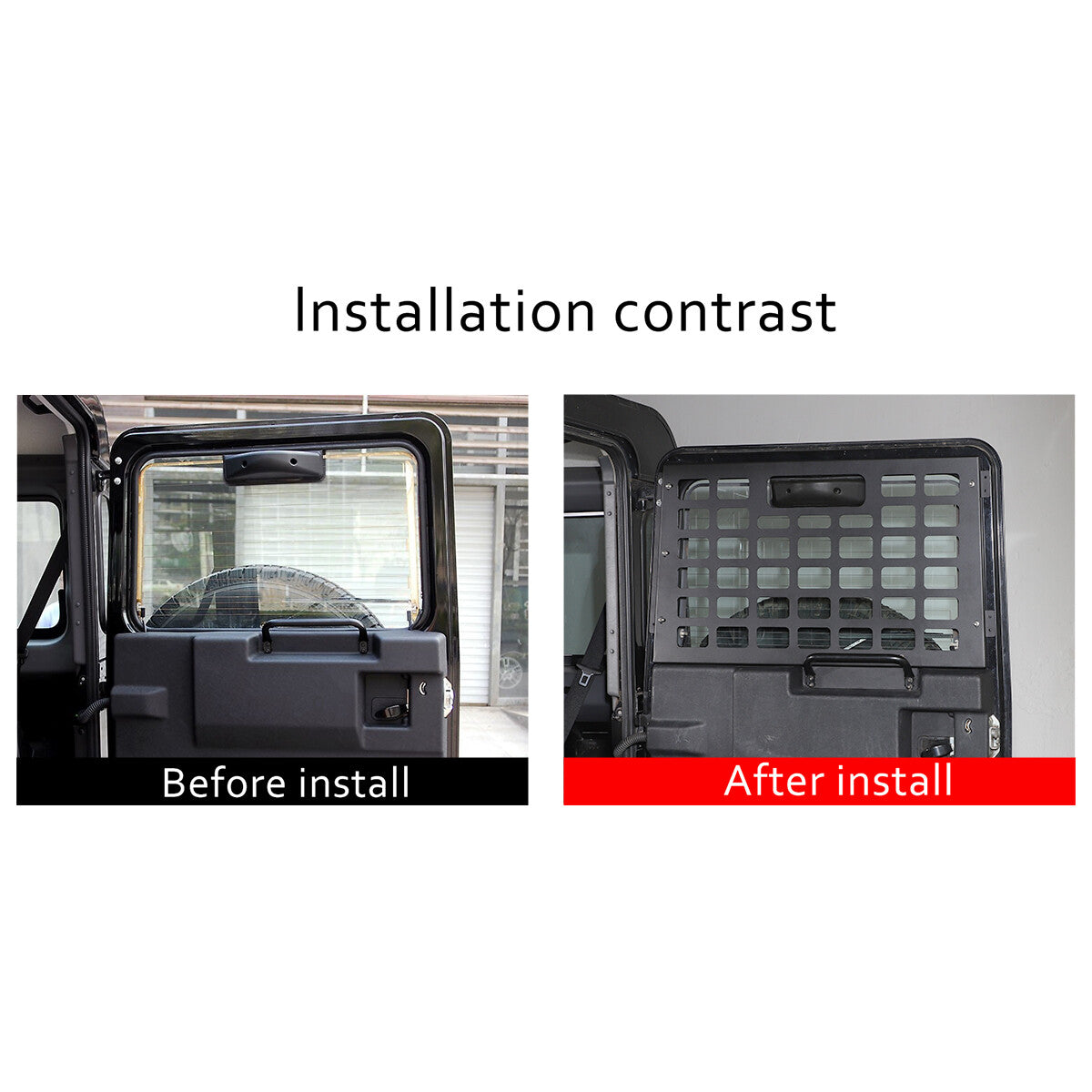 Tailgate Rear Window Trunk Storage Molle Panel For LR Defender 90 110 2004-2019 9