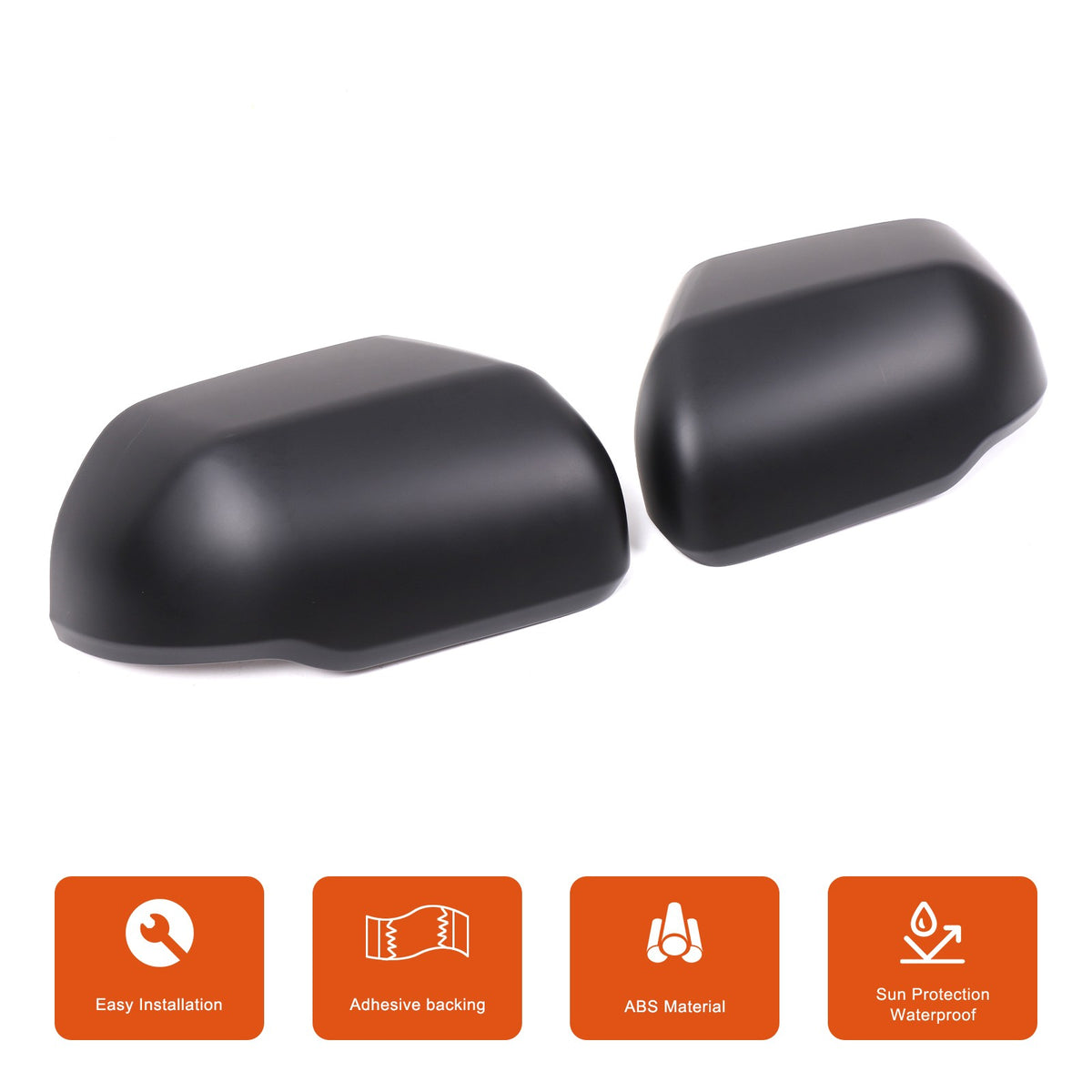 Matte Black Exterior Rearview Mirror Cover Trim For Toyota Tundra/Sequoia 2022+ 10
