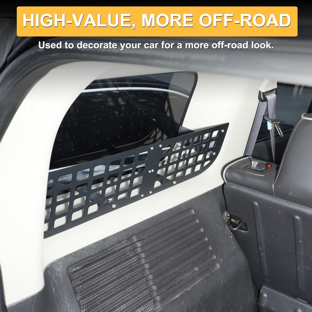 Carbon Steel Aluminum Rear Side Window Molle Panel For Hummer H3 2005-09 9