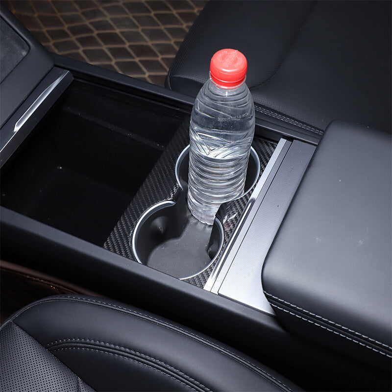 Real Dry Carbon Fiber Center Console Interior Trim Cover For Tesla Model 3 2023+ 30