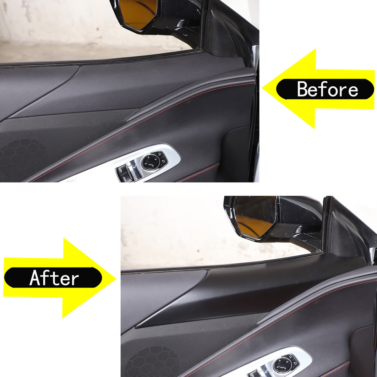 Matte Black ABS Full Interior Set Cover Trim Kit For Corvette C8 2020-25 - Styles 1-5 70