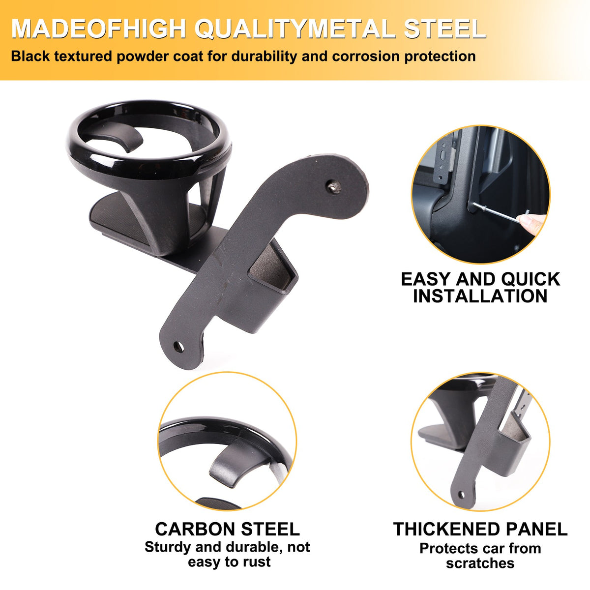 Black Ring Passenger Side Cup Holder Bracket For LR Defender L663 2020+ US 8