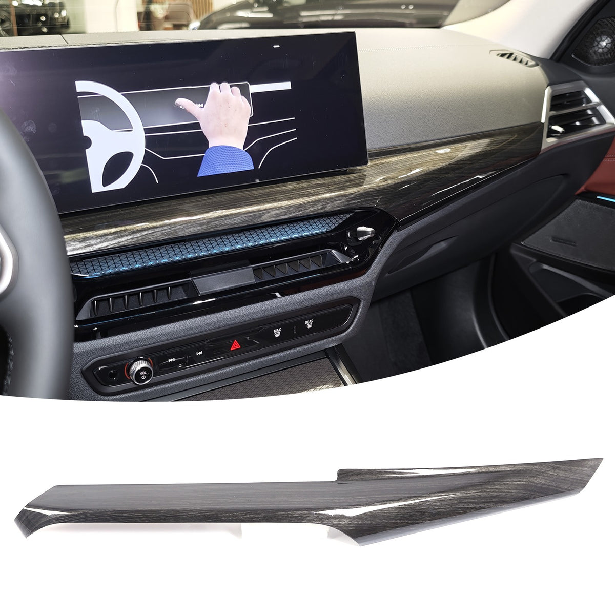 Carbon Fiber ABS Dashboard Panel Trim Cover For BMW 3 G20 4 G22 G23 G26 2025+ 1