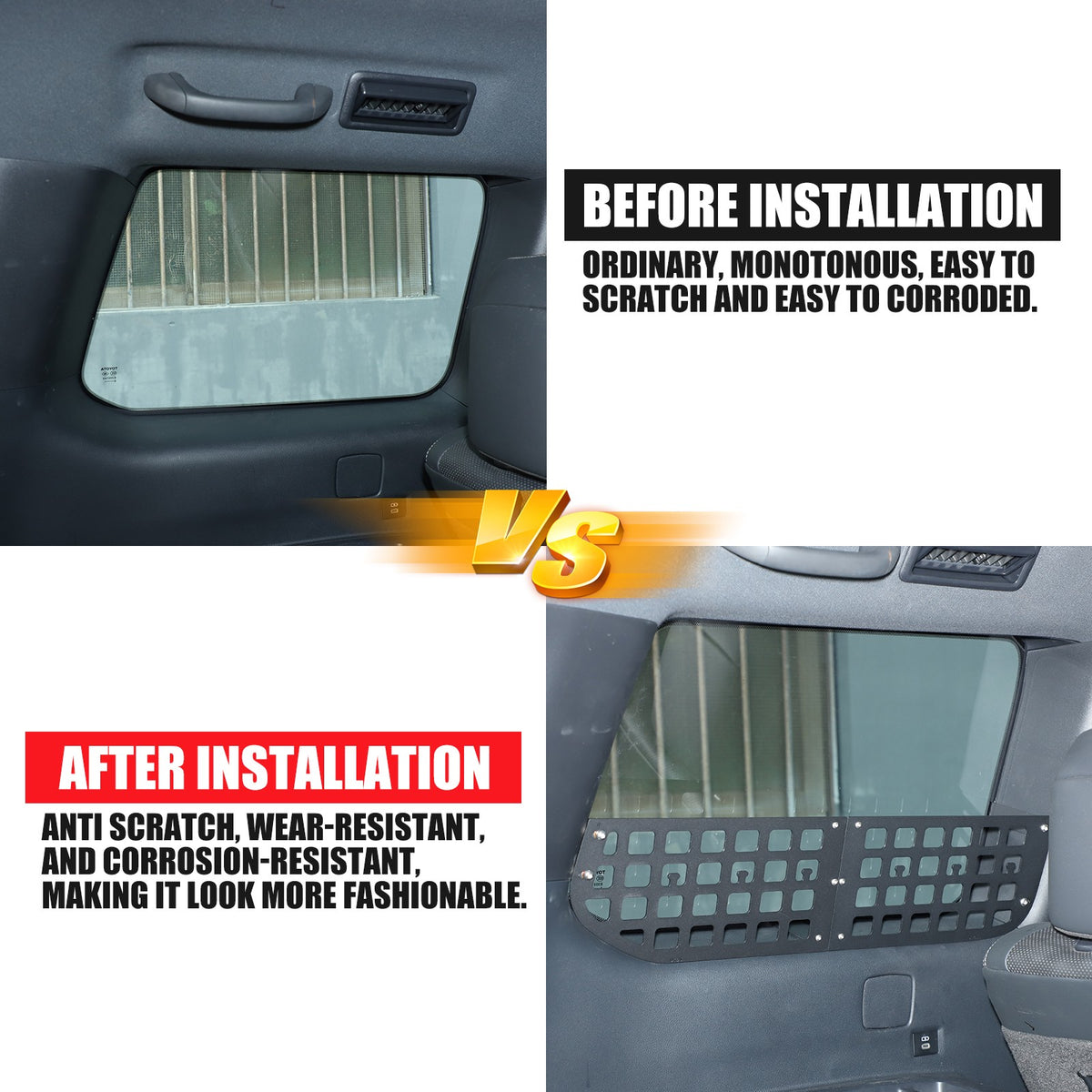 Cargo Side Window Storage Barrier Molle Panel For Land Cruiser LC250 2024+ US 18