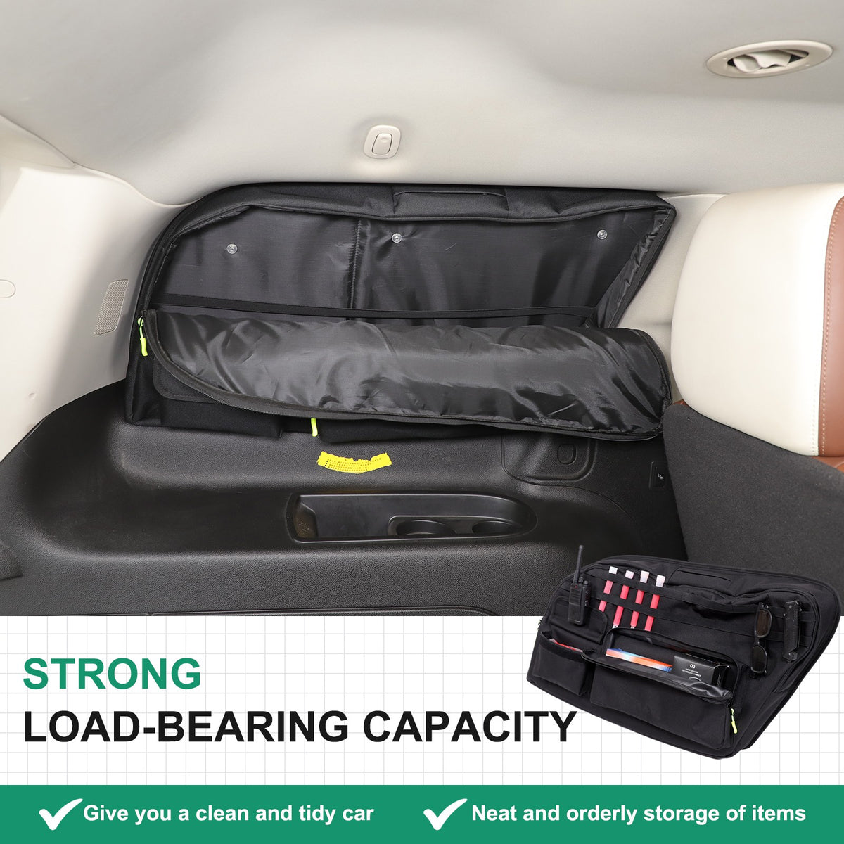 Trunk Left Side Window Storage Bag Tray For Cadillac Escalade 2007-2014 1