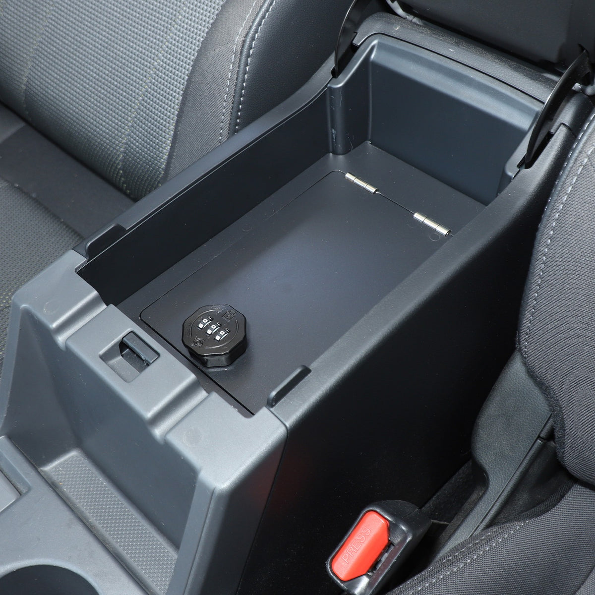 Alloy Center Console Safe GUN Storage Lock Box Tray For Subaru Crosstrek GU 24+ 2